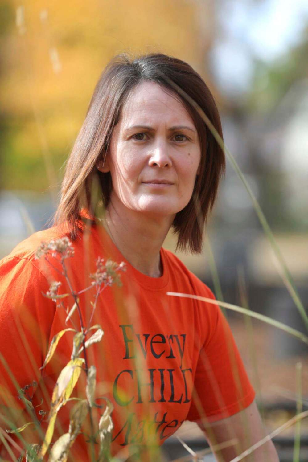 RUTH BONNEVILLE / WINNIPEG FREE PRESS
Robert H Smith teacher, Melissa Champagne, in the school's outdoor classroom. Typically, on Orange Shirt Day, the older students at the school take a 20-minute neighbourhood walk to the old Assiniboia Indian Residential High School site.