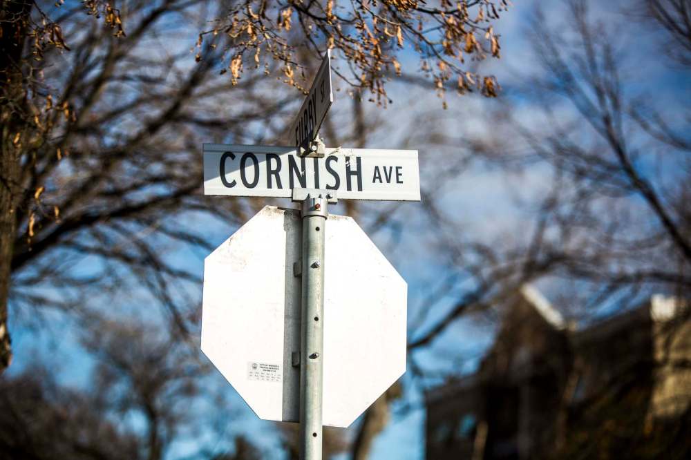 MIKAELA MACKENZIE / WINNIPEG FREE PRESS
A Cornish Avenue sign. A cemetery monument, toppled in 2017, also commemorates him.