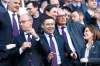 Barcelona's President Josep Maria Bartomeu, centre, during a Spanish La Liga soccer match. (AP Photo/Joan Monfort)