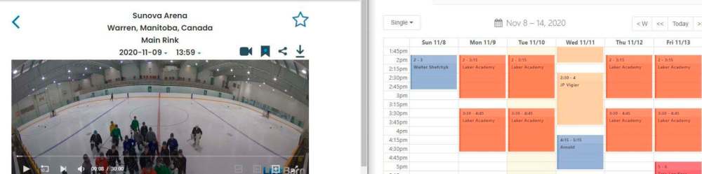 Supplied
A screenshot from live footage on Monday afternoon clearly shows the Blues on the ice under the name Laker Academy.