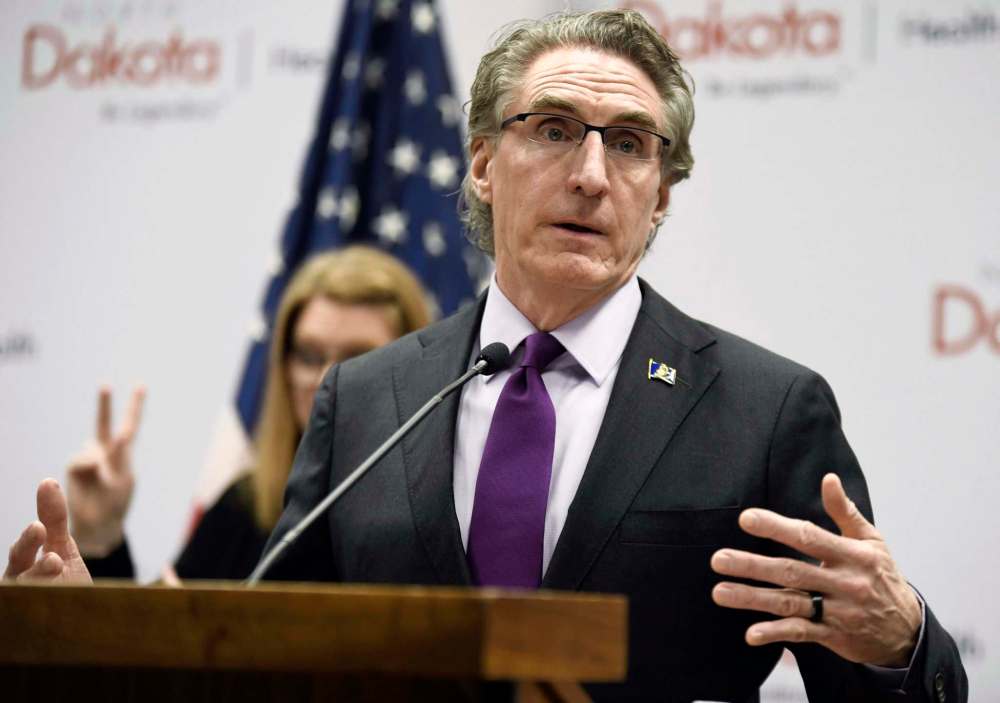 (Mike McCleary / Associated Press files)
North Dakota Gov. Doug Burgum says the pressure on hospitals due to COVID-19 is so intense, the state will allow nurses who have COVID-19, and are asymptomatic, to work in hospitals and nursing homes.