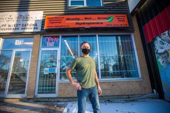 MIKAELA MACKENZIE / WINNIPEG FREE PRESSReady Set Grow Hydroponics owner Mauro Felicioni at his shop on Henderson Highway, which has actually seen an increase in sales.