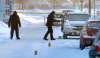 WAYNE GLOWACKI / FREE PRESS FILES
Police investigate the scene where Tyler Kirton was shot in the chest and left to die.
