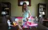 RUTH BONNEVILLE / WINNIPEG FREE PRESS
Anna Milne-Karn plays with her pink Barbie mobile clinic toy after school.