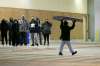 JOHN WOODS / WINNIPEG FREE PRESS
A customer carries a big-screen TV past people lining up Thursday outside Best Buy on St. James Street. A provincial ban on selling non-essential goods to in-store shoppers started at 12:01 a.m. today.