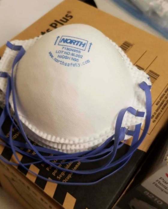 An N95 mask.