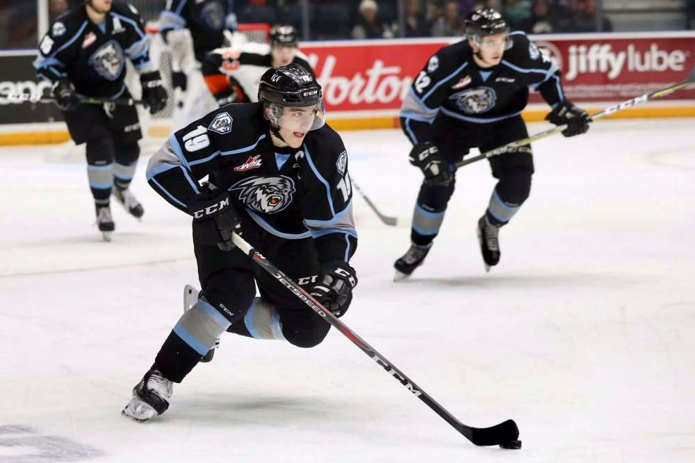SUPPLIED
Vegas Golden Knights GM Kelly McCrimmon says the club's 2019 first-round draft choice, Winnipeg Ice centre Peyton Krebs, stock rises as he becomes a more versatile player.