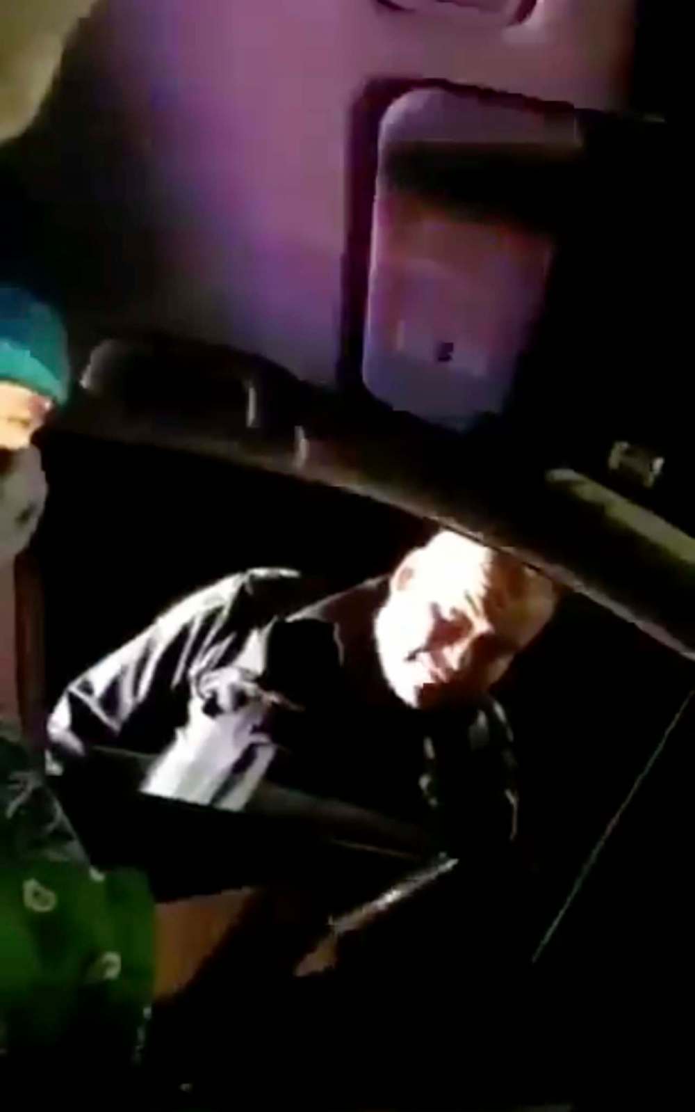 TWITTERThe officer was asked why he wasn’t wearing a mask.