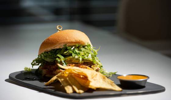 The Hunny Spicy Chicken Burger was Roughage Eatery’s meat-free entry in a past Le Burger Week. (Mike Sudoma / Winnipeg Free Press files)