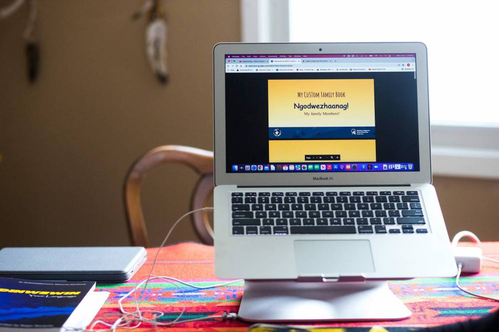 Manitoba Indigenous Cultural Education Centre’s language tables have been available online (below) since October. (Mikaela MacKenzie / Winnipeg Free Press)