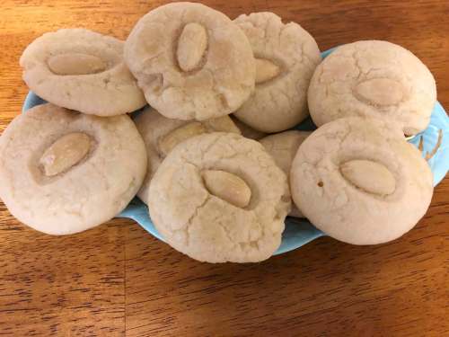 Supplied
The almond in the centre of these cookies is said to signify good luck.