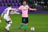 Barcelona's Lionel Messi during a Spanish La Liga soccer match between Valladolid and Barcelona at the Jose Zorrilla stadium in Valladolid, Spain,Tuesday Dec. 22, 2020. (Cesar Manso/Pool via AP)