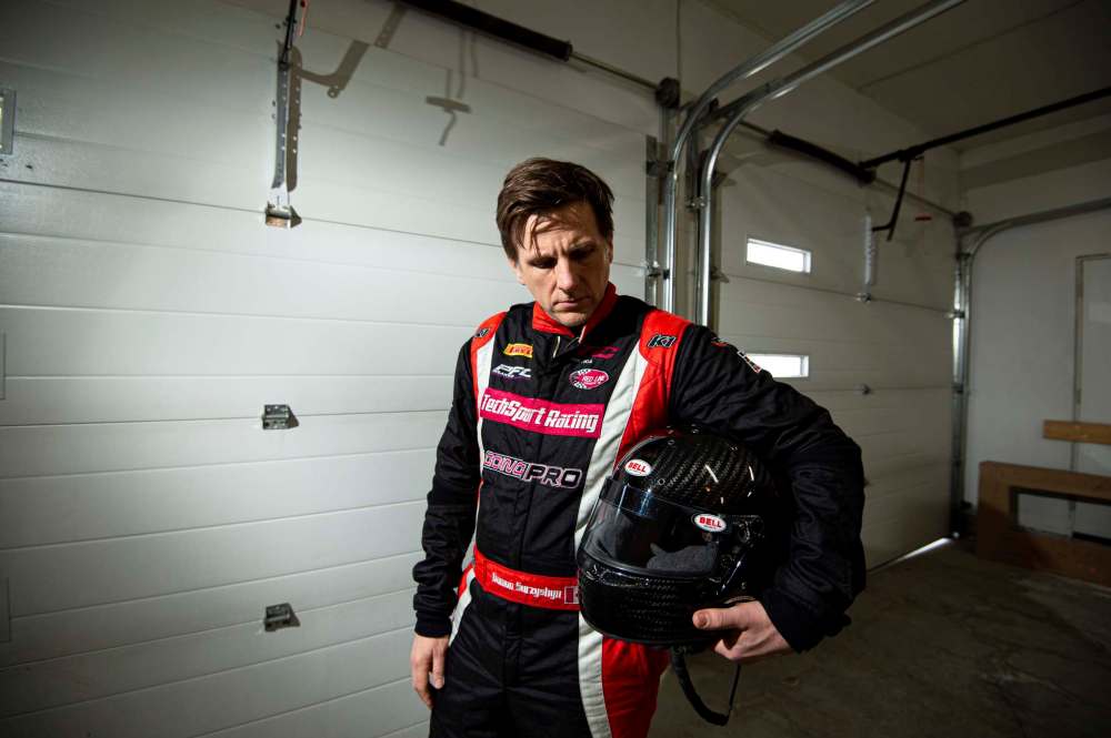 MIKE SUDOMA / WINNIPEG FREE PRESS Making the jump from amateur to professional race car driving was no walk in the park for Damon Surzyshyn.
