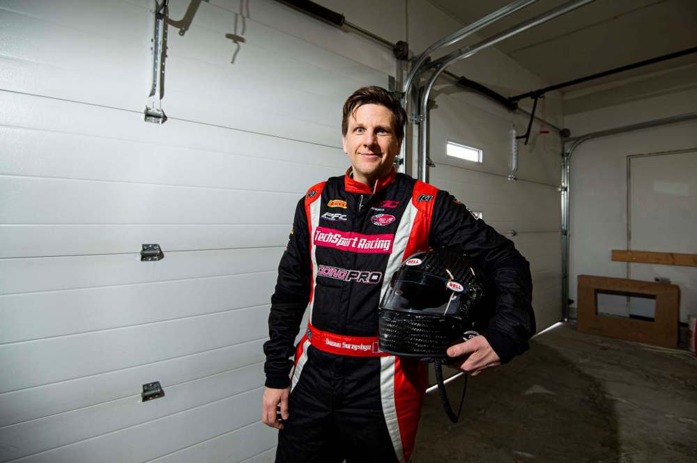 MIKE SUDOMA / WINNIPEG FREE PRESS
Surzyshyn honed his skills on the track and as a documentary filmmaker in Gimli in amateur ice and road racing.