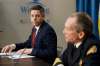 JOHN WOODS / WINNIPEG FREE PRESS
Mayor Brian Bowman listens as Winnipeg Fire and Paramedic Service Chief John Lane speaks to media to address reports of racism within the WFPS Wednesday.