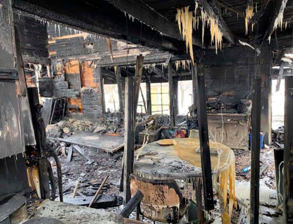 SUPPLIED
Kerri Stephens' St.Malo home after the fire.