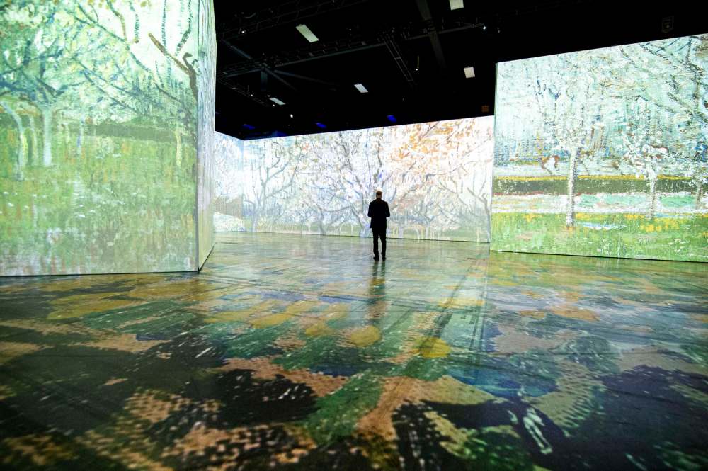 Mike Sudoma / Winnipeg Free Press
Imagine Van Gogh immerses viewers in enormous projections of the Dutch painter's work. The exhibition at the convention centre has been in limbo owing to COVID-19 restrictions.