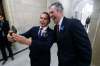 Manitoba Premier Brian Pallister, right, and Manitoba NDP Leader Wab Kinew pose for a selfie after the reading of the throne speech at the Manitoba Legislature in 2018. THE CANADIAN PRESS FILES/John Woods