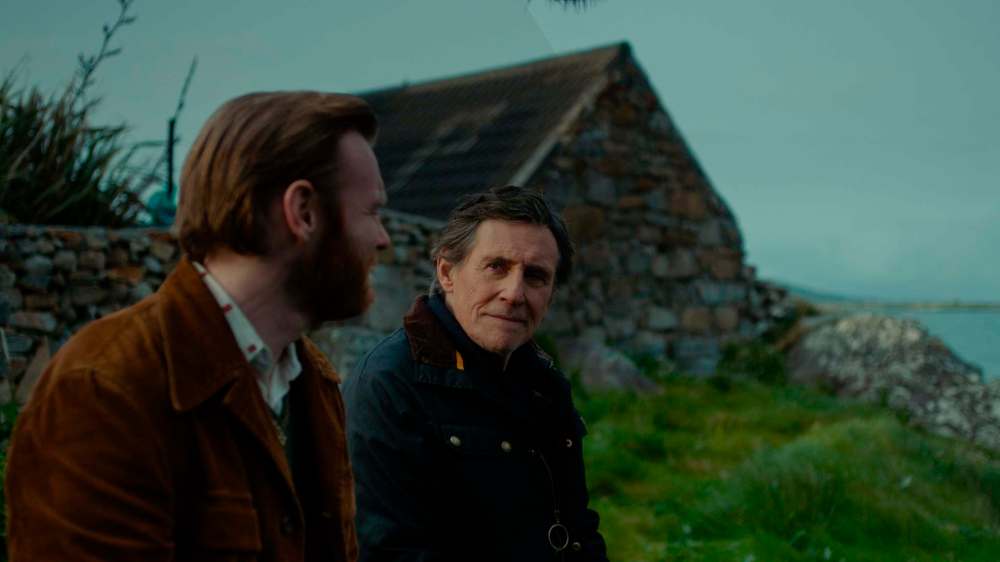 Mongrel Media photo
Samuel O’Shea (Gabriel Byrne, right) chats with the ghost of his long-dead father (Brian Gleeson) in Death of a Ladies’ Man.
