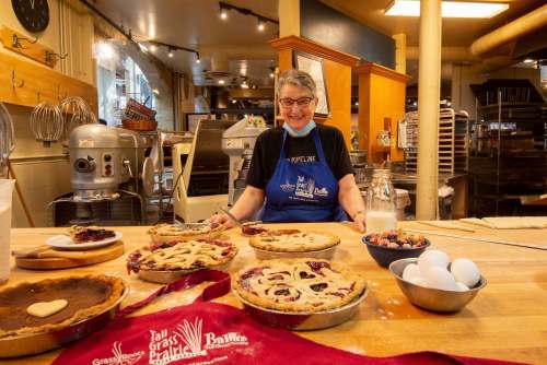 Tabitha Langel, co-owner of Tall Grass Prairie, says their pies are centred on what grows locally. (Mike Sudoma / Winnipeg Free Press)