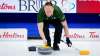 Team Northern Ontario skip Brad Jacobs makes a shot as he plays Team Canada at the Brier in Calgar, Friday.THE CANADIAN PRESS/Jeff McIntosh