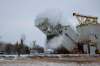 The Arden grain elevator is seen being toppled on Nov. 20. (Cam Timlick / Brandon Sun)
