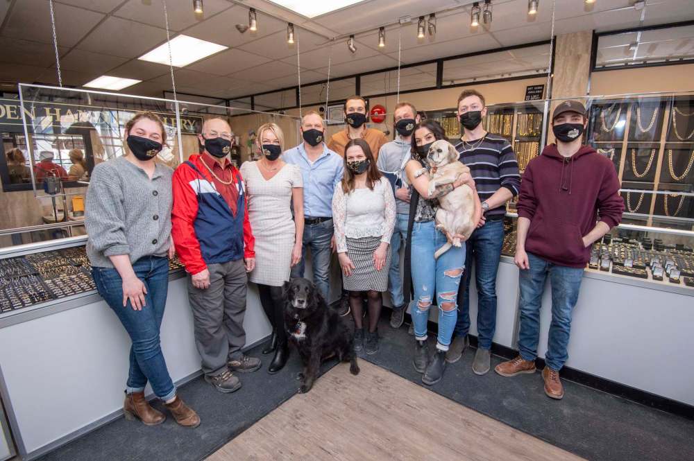 For the staff of 11 at Golden Hand, including several family members (and a couple favourite pups), reinvesting in the North End was a matter of pride and passion. (Mike Sudoma / Winnipeg Free Press)