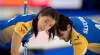 Curling Canada / Michael Burns Photo
Team Alberta's, Brittany Tran and Aaron Sluchinski compete in the Home Hardware Canadian Mixed Curling Championship in Calgary, Thursday.