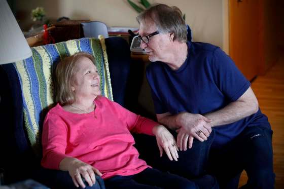 Ken Miller’s wife of 42 years, Cheryl, suffers from secondary progressive multiple sclerosis as well as Type 2 diabetes, making her immunocompromised. (John Woods / Winnipeg Free Press)
