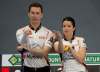 Curling Canada/ Michael Burns Photo
Team Canada skips Kerry Einarson, right, and Brad Gushue are 5-1 in Pool B at the 2021 Canadian mixed doubles championship in Calgary.