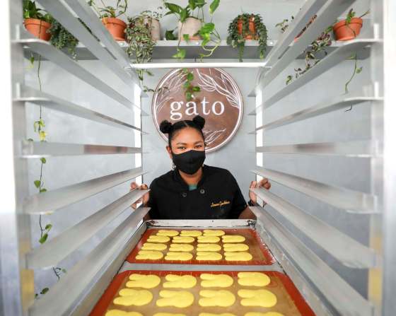 RUTH BONNEVILLE / WINNIPEG FREE PRESSLaura Gurbhoo has been selling her vegan, sustainable baking online and at farmers markets, but now she finally has a storefront location on Sargent Avenue.