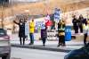 Hundreds of people took part in an anti-Asian hate vehicle rally in front of the Canadian Museum for Human Rights at the Forks in downtown Winnipeg on Saturday. The event was organized by Women of Colour Community Leadership initiative Manitoba and the Manitoba Chinese Family Centre. (Daniel Crump / Winnipeg Free Press)