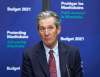 Premier of Manitoba Brian Pallister speaks at a news conference after the 2021 budget was delivered at the Manitoba Legislative Building in Winnipeg on Wednesday. THE CANADIAN PRESS FILES/David Lipnowski
