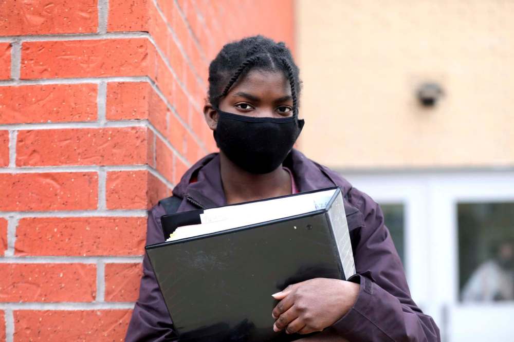 RUTH BONNEVILLE / WINNIPEG FREE PRESS
West Kildonan Collegiate Grade 11 student Tofunmi Eludipo says her classes provide very little in the way of Black Canadian history.