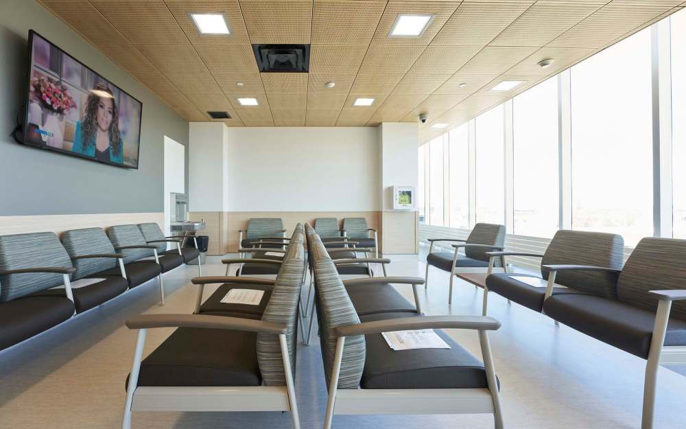 supplied
The waiting area of the HSC Transplant Wellness Centre.