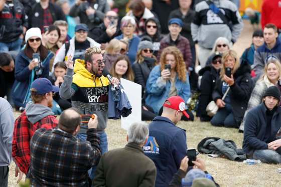 Anti-mask activist and conspiracy theorist Chris Saccoccia, also known as 