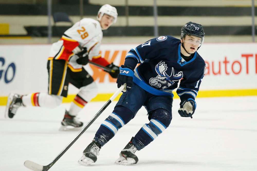 JOHN WOODS / WINNIPEG FREE PRESS
Perfetti has eight goals and 15 assists through 29 American Hockey League games this season.