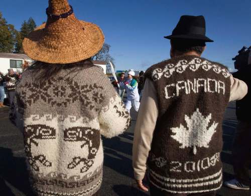 Darryl Dyck / The Canadian Press files
The traditional Cowichan sweater, such as the ones seen here, originated in coastal British Columbia and is said to be the only knitting tradition to originate in North America.