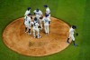 Los Angeles Dodgers starting pitcher Tony Gonsolin leaves the game against the Atlanta Braves during the fourth inning in Game 7 of a baseball National League Championship Series Sunday, Oct. 18, 2020, in Arlington, Texas. (AP Photo/David J. Phillip)