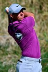 Rory McIlroy, of Northern Ireland, makes his tee shot on the second hole during the final round of the CJ Cup golf tournament at Shadow Creek Golf Course, Sunday, Oct. 18, 2020, in North Las Vegas. (AP Photo/David Becker)