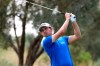 Patrick Cantlay watches his tee shot on the eighth hole during the second round of the Shriners Hospitals for Children Open golf tournament at TPC Summerlin in Las Vegas, Friday, Oct. 9, 2020. (Erik Verduzco/Las Vegas Review-Journal via AP)