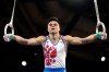 FILE - Nikita Nagornyy of Russia performs on the rings in the men's all-around final at the Gymnastics World Championships in Stuttgart, Germany, in this Friday, Oct. 11, 2019, file photo. Russia, China and potentially host Japan figure to be in a fight for the top of the podium in the team event at the Tokyo Games. Nagornny, the 2019 world all-around champion, leads the field in the men's all around. (AP Photo/Matthias Schrader, File)