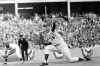 FILE - In this Oct. 16, 1969, file photo shows New York Mets pitcher Jerry Koosman (36) following through on a pitch during Game 5 of the World Series against the Baltimore Orioles at Shea Stadium in New York. Koosman's No. 36 is being retired by the New York Mets, more than four decades after he threw his final pitch for the team. Koosman, whose five-hitter beat Baltimore in Game 5 of the 1969 World Series for the Mets' first title, will be honored before the June 13 game against Washington, the team said Thursday. (AP Photo/File)