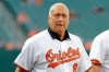 FILE - In this Aug. 9, 2019, file photo, former Baltimore Orioles infielder Cal Ripken, Jr. attends an on-field ceremony honoring the 1989 Orioles team prior to a baseball game against the Houston Astros, in Baltimore. Cal Ripken Jr. disclosed Thursday, Aug. 20, 2020, that he underwent surgery for prostate cancer in March and is now completely healthy.(AP Photo/Julio Cortez, File)