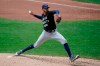 FILE - Milwaukee Brewers' Devin Williams throws during an intrasquad baseball game in Milwaukee, in this Tuesday, July 21, 2020, file photo. Brewers reliever Devin Williams says the shoulder soreness that kept the 2020 NL Rookie of the Year from pitching in the playoffs shouldn’t impact his readiness for the start of the season. “I’ve been throwing my changeup for a month and a half, two months now,” Williams said Friday, March 5, 2021, from the Brewers’ spring-training site in Phoenix.(AP Photo/Morry Gash, File)