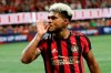 FILE - Atlanta United forward Josef Martinez (7) gestures towards the crowd after scoring a goal in second half of an MLS Eastern Conference Semifinal playoff soccer match against the Philadelphia Union in Atlanta, in this Thursday, Oct. 24, 2019, file photo. Martinez was knocked out of last year's season opener with an ACL injury that required surgeries that kept him out the rest of the season. He's not quite at full strength heading into United's opener, but close. (AP Photo/John Bazemore, FIle)
