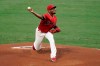 FILE - Los Angeles Angels starting pitcher Julio Teheran throws against the San Diego Padres during the first inning of a baseball game in Anaheim, Calif., in this Wednesday, Sept. 2, 2020, file photo. The Detroit Tigers announced their minor league contract with right-hander Julio Teheran on Tuesday, Feb. 23, 2021. (AP Photo/Jae C. Hong, File)