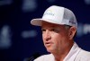 FILE - In this Aug. 7, 2018, file photo, Davis Love III responds to a question during a news conference for the PGA Championship golf tournament at Bellerive Country Club in St. Louis. The house of Hall of Fame golfer Davis Love III was destroyed by fire early Friday morning, March 27, 2020, in St. Simons Island, Ga., in a blaze that could not be controlled, even with 16 firefighters arriving within minutes, the fire chief said. No one from Love's family was injured. (AP Photo/Darron Cummings, File)