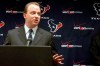FILE - In this Nov. 24, 2003, file photo, Will Wilson, then-marketing director for NFL Mexico, speaks at a press conference in Houston. Wilson, the head of the NFL division of the Wasserman Media Group and the uncle of former Indianapolis quarterback Andrew Luck, was hired Monday, March 23, 2020, as chief executive officer of the troubled U.S. Soccer Federation. (AP Photo/Pat Sullivan, File)