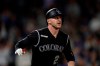 FILE - This Sept. 28, 2019 file photo shows Colorado Rockies shortstop Trevor Story (27) in the 10th inning of a baseball game in Denver. Story and the Colorado Rockies have agreed to a $27.5 million, two-year contract that avoids an arbitration hearing, according to a person familiar with the deal. The person spoke to The Associated Press on condition of anonymity Friday, Jan. 25, 2020 because the agreement was pending a physical and had not been announced. (AP Photo/David Zalubowski)